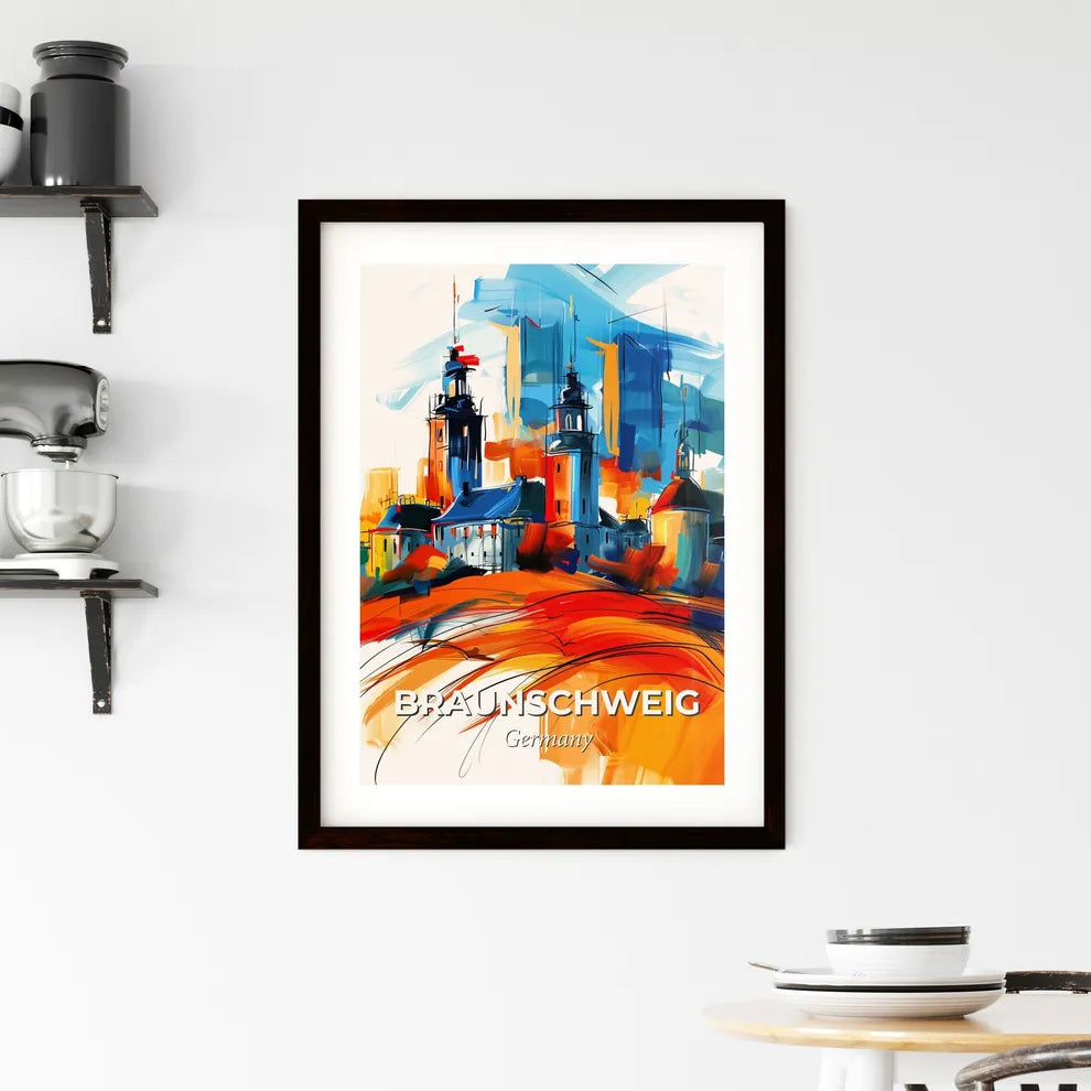 Vibrant Braunschweig, Germany Framed Print