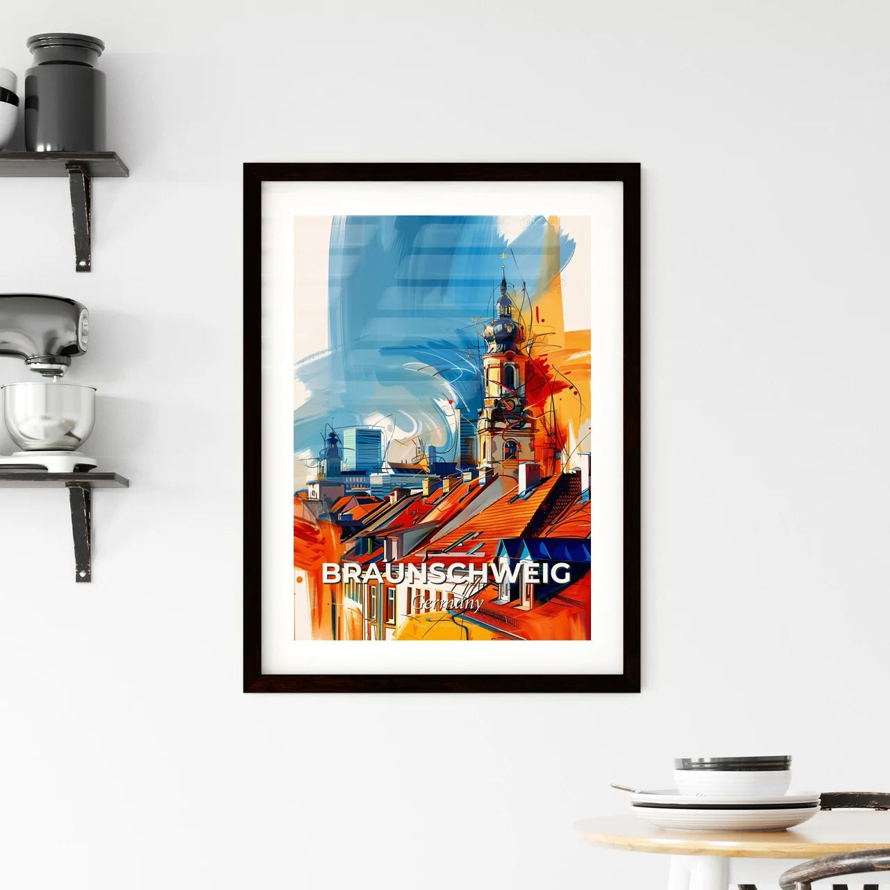 Vibrant Braunschweig, Germany Framed Print