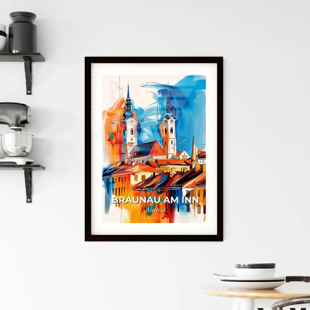 Vibrant Braunau Am Inn, Austria Framed Print