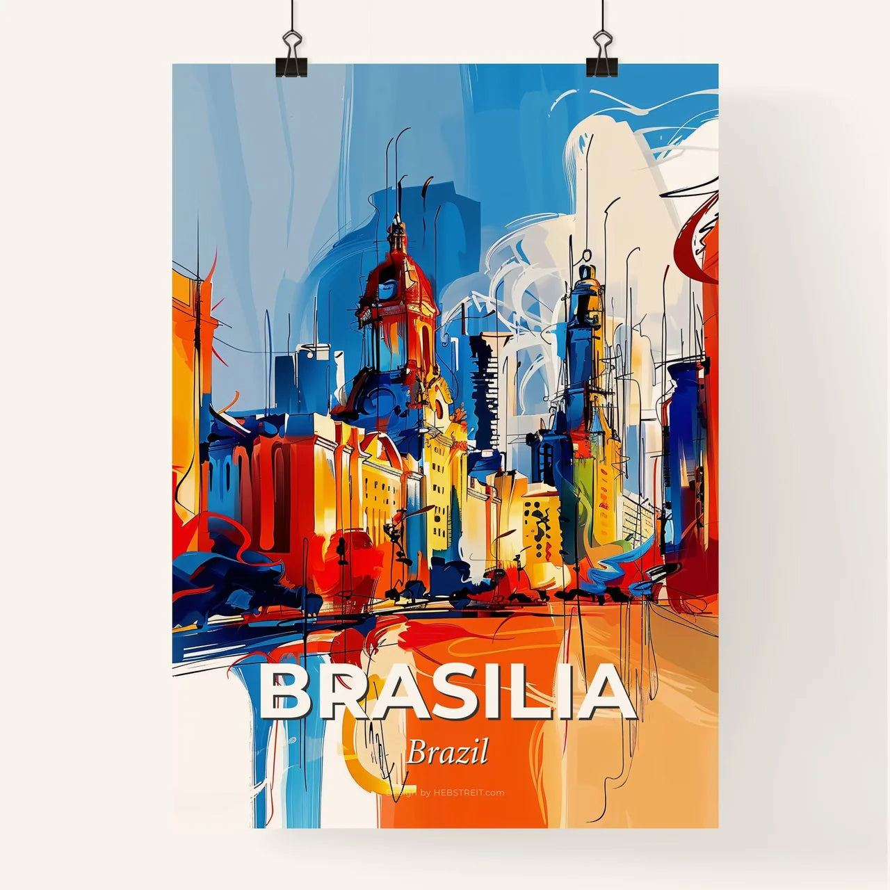 Vibrant Brasilia, Brazil Poster