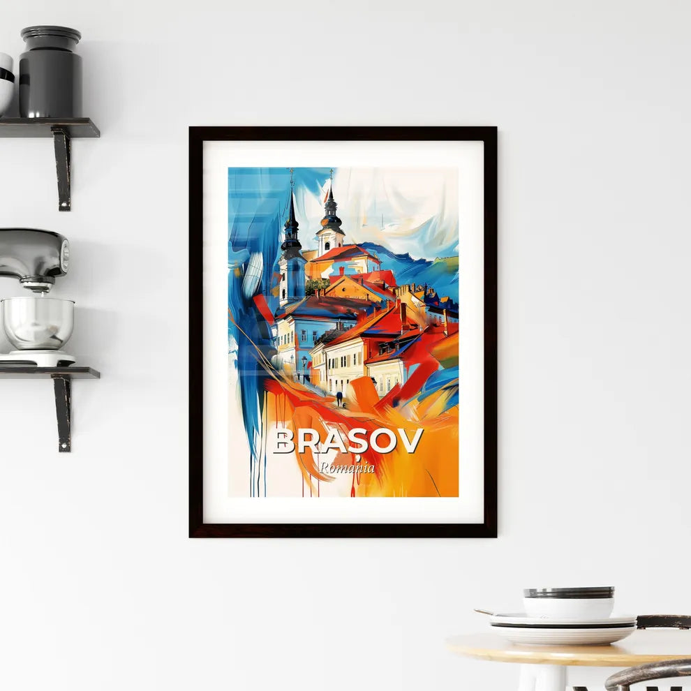 Vibrant Brașov, Romania Framed Print