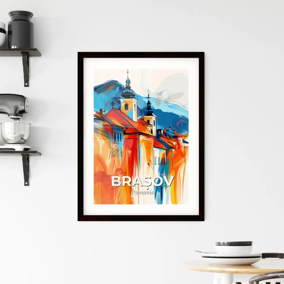 Vibrant Brașov, Romania Framed Print