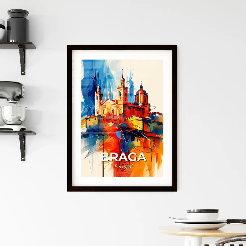 Vibrant Braga, Portugal Framed Print