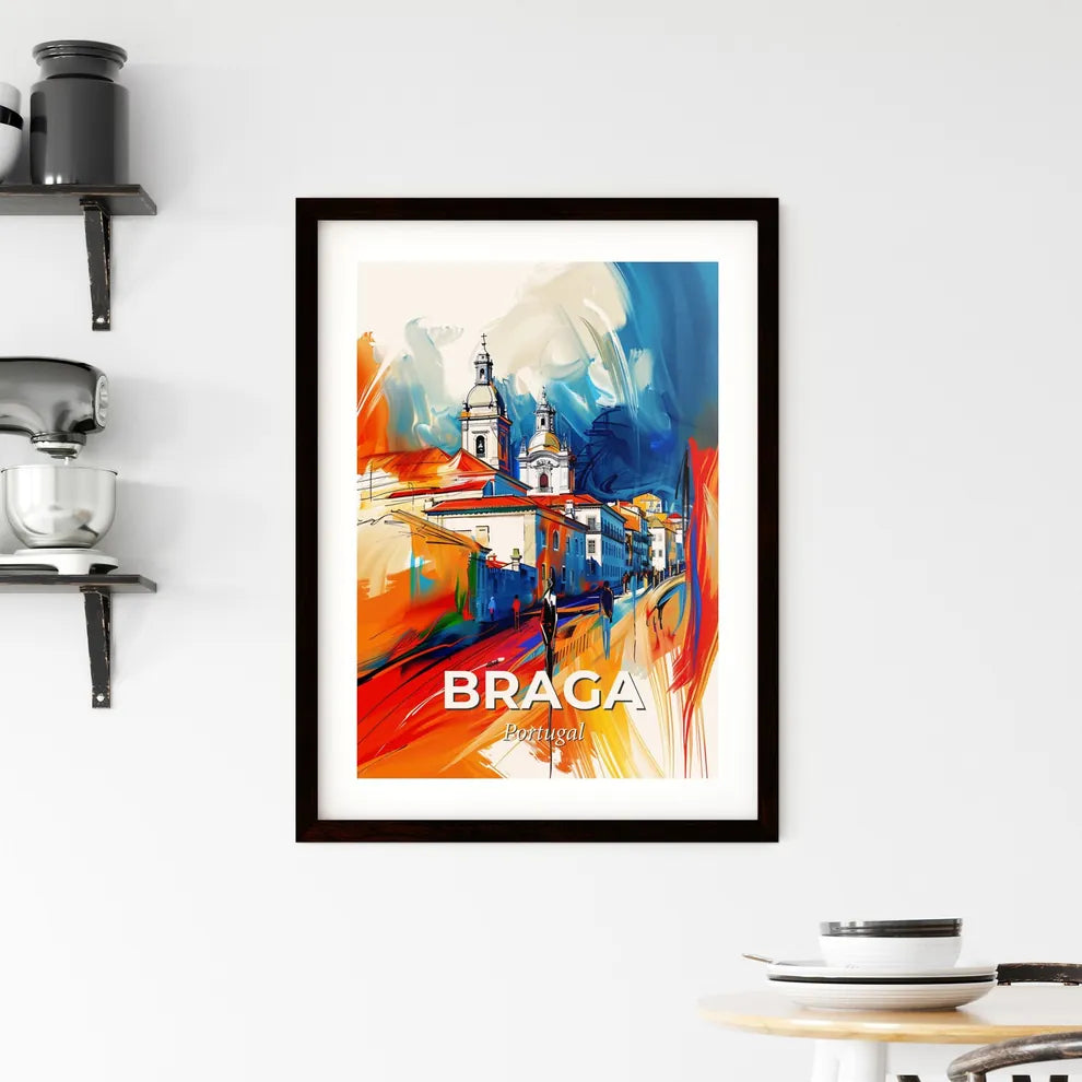 Vibrant Braga, Portugal Framed Print