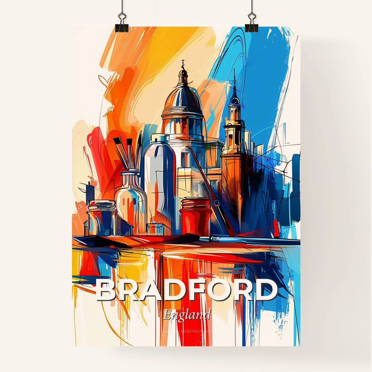 Vibrant Bradford, England Poster