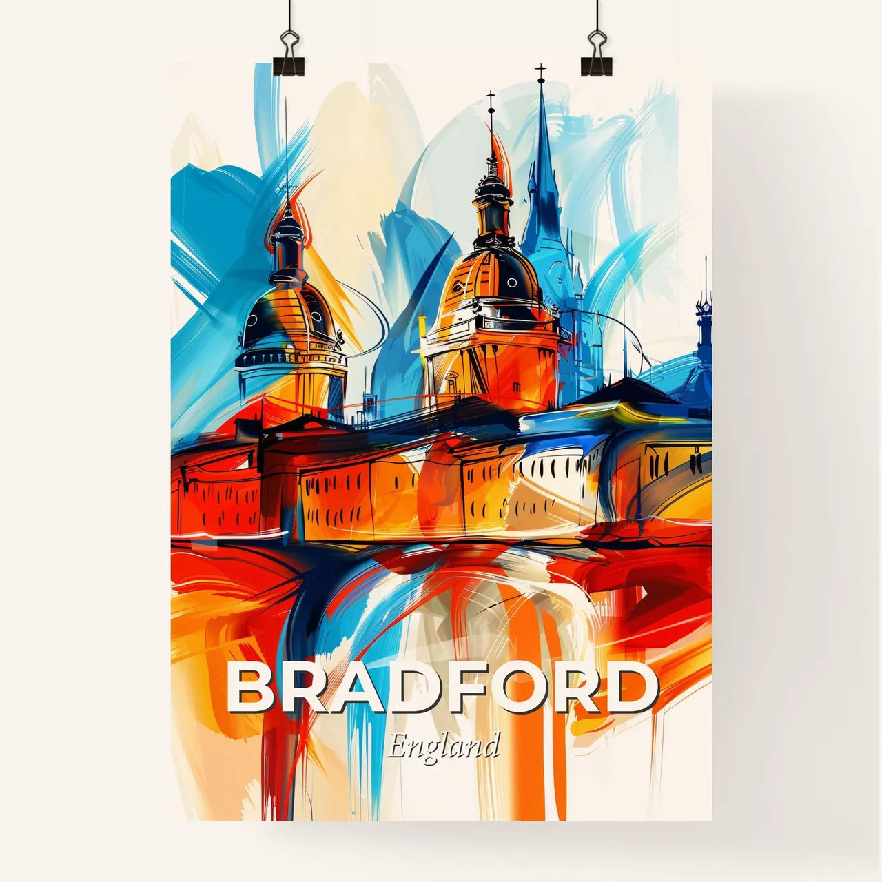 Vibrant Bradford, England Poster