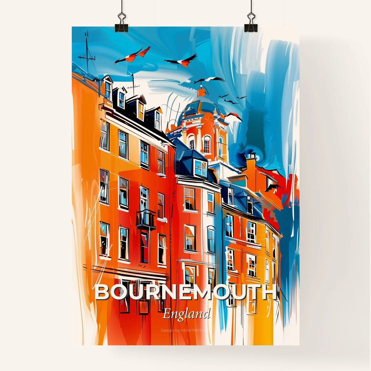 Vibrant Bournemouth, England Poster