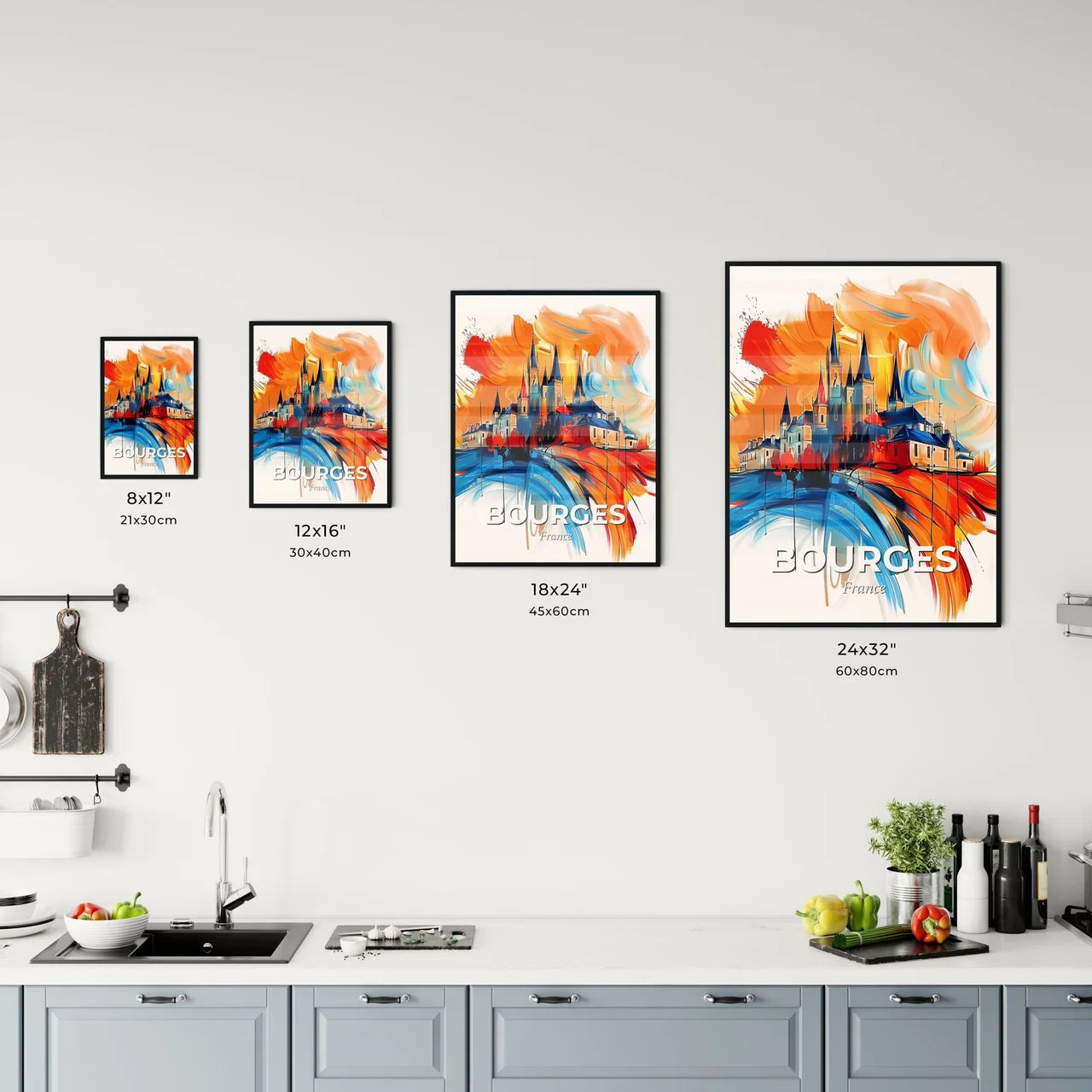 Vibrant Bourges, France Kitchen Art