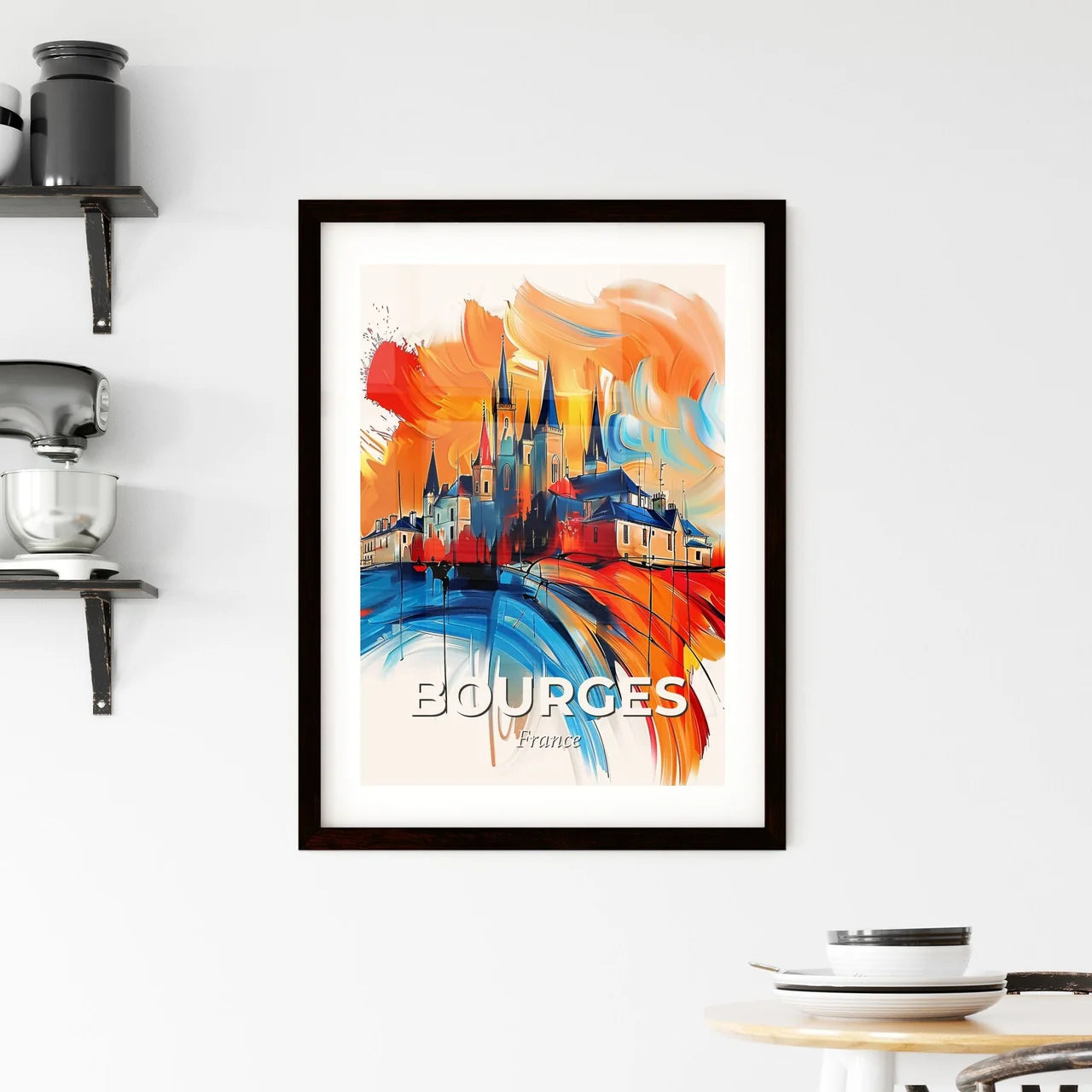 Vibrant Bourges, France Framed Print