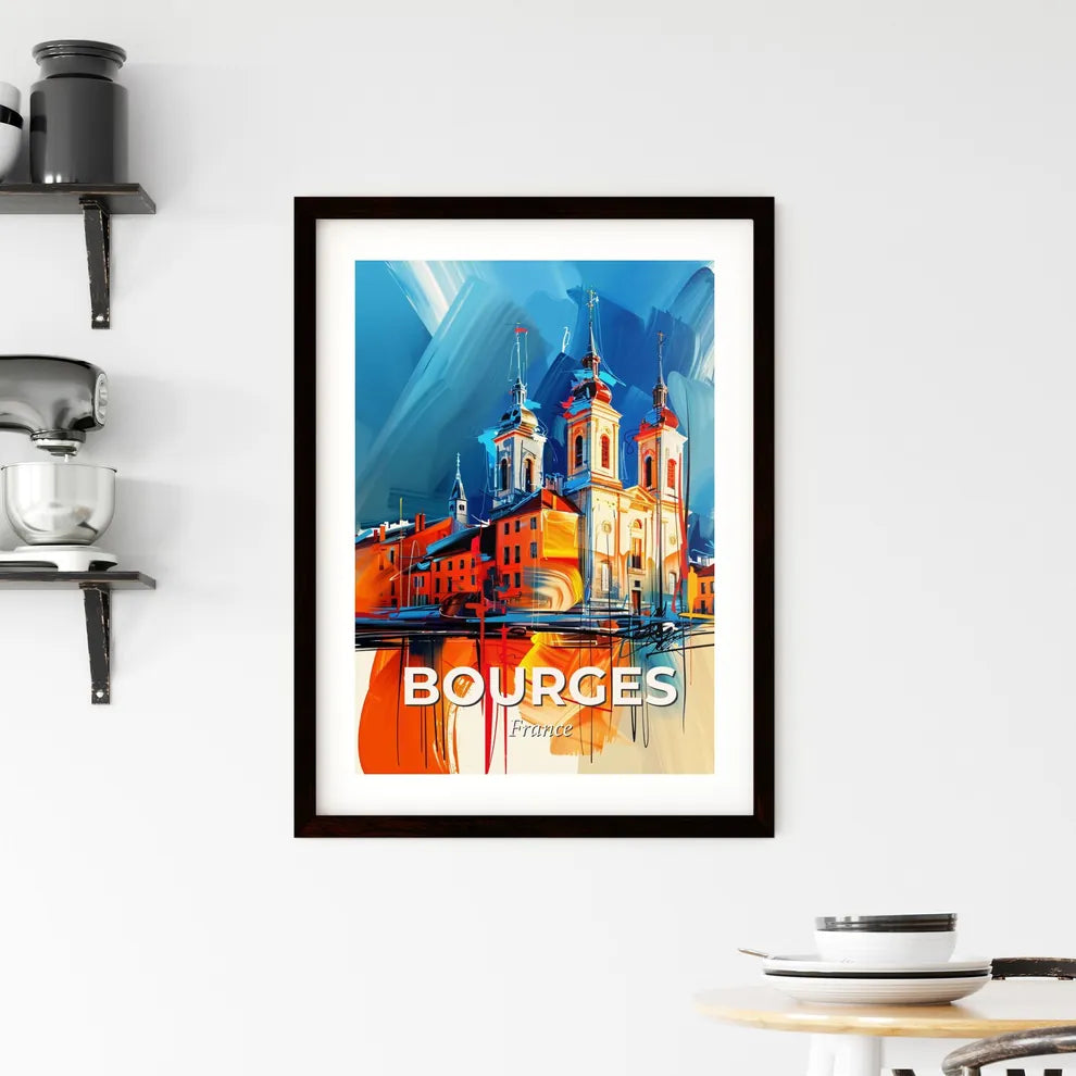 Vibrant Bourges, France Framed Print