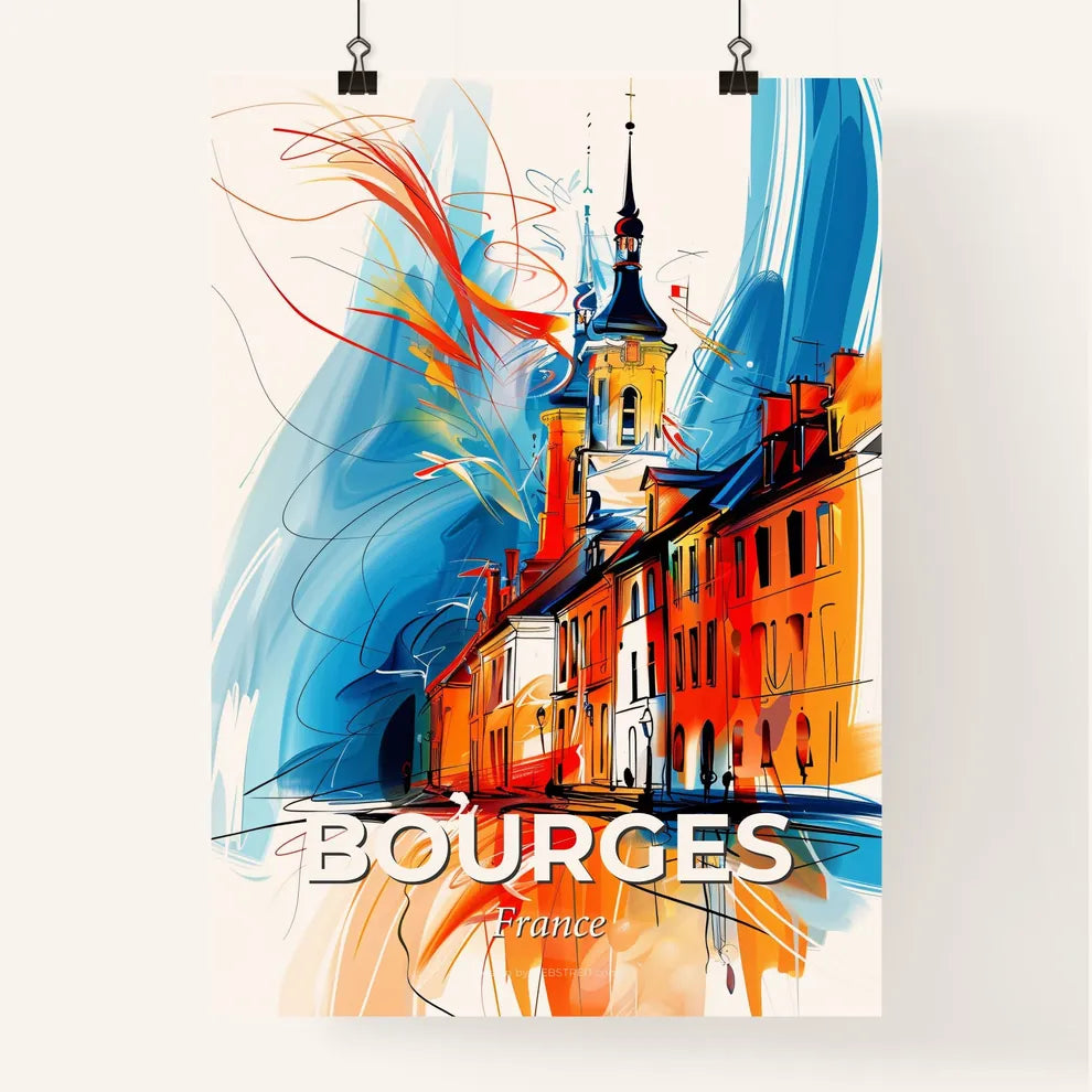 Vibrant Bourges, France Poster