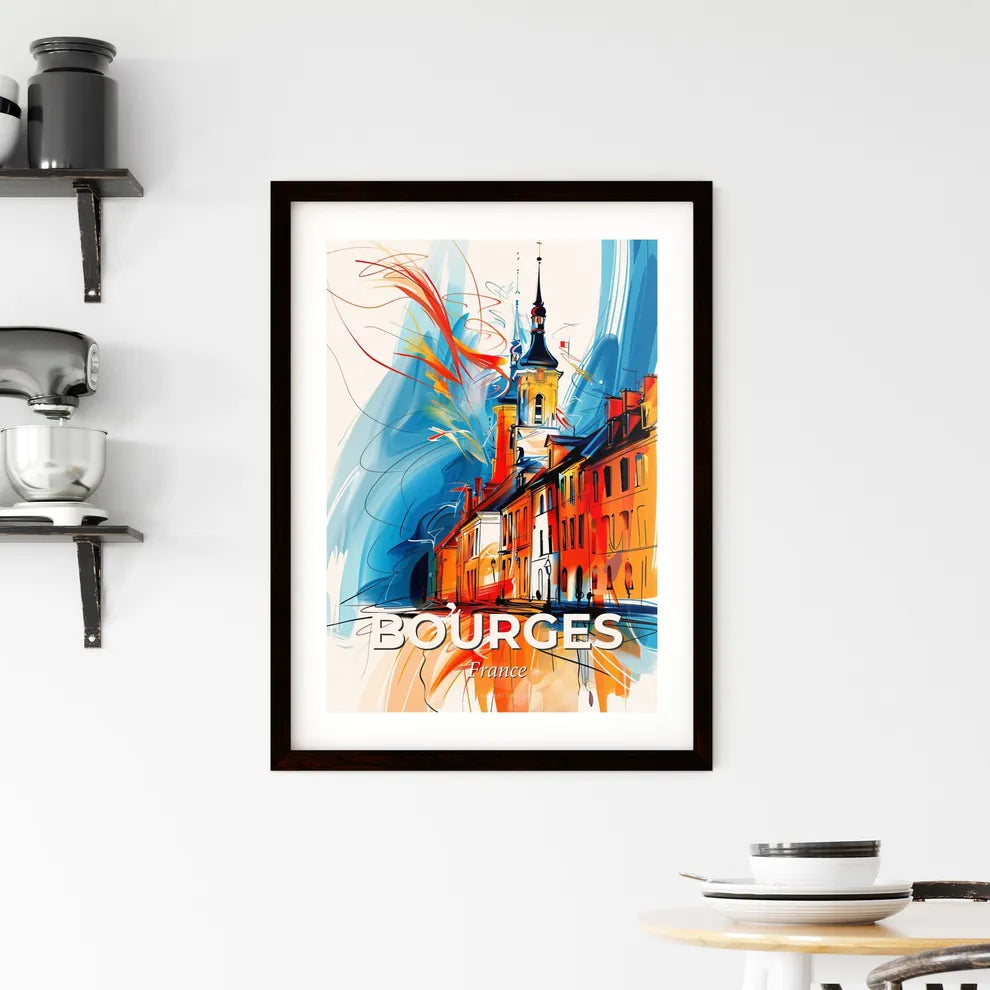 Vibrant Bourges, France Framed Print
