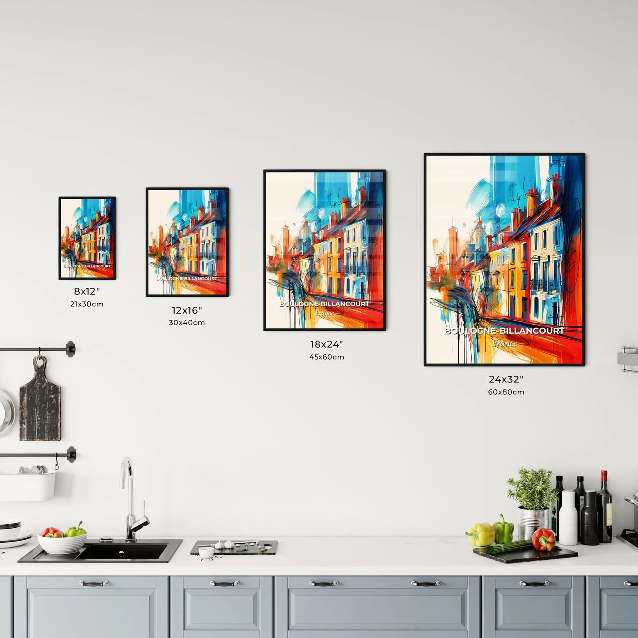 Vibrant Boulogn Kitchen Art