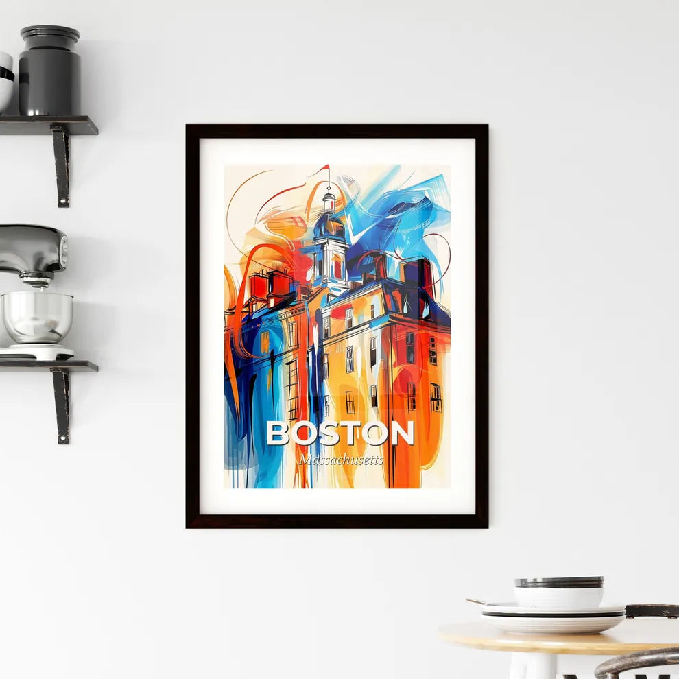 Vibrant Boston, Massachusetts Framed Print