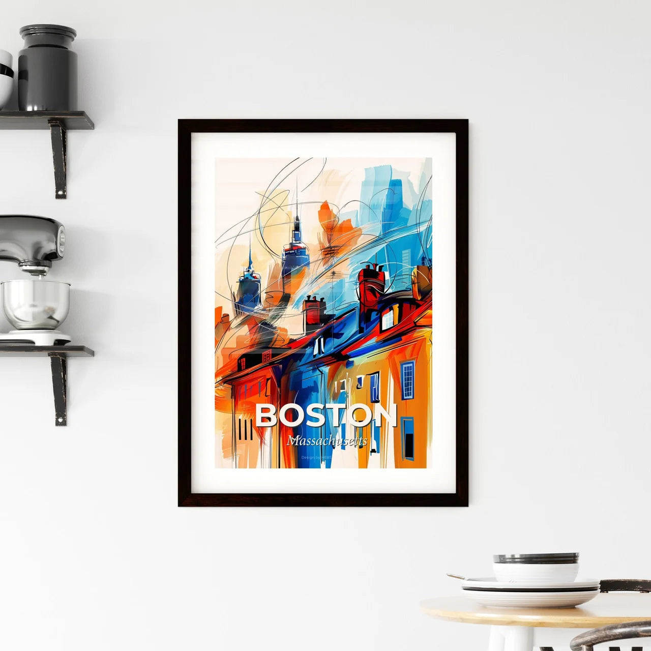 Vibrant Boston, Massachusetts Framed Print