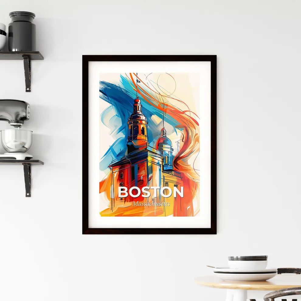 Vibrant Boston, Massachusetts Framed Print