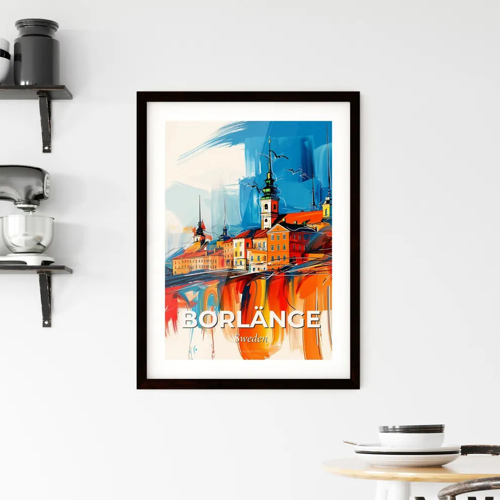 Vibrant Borlänge, Sweden Framed Print