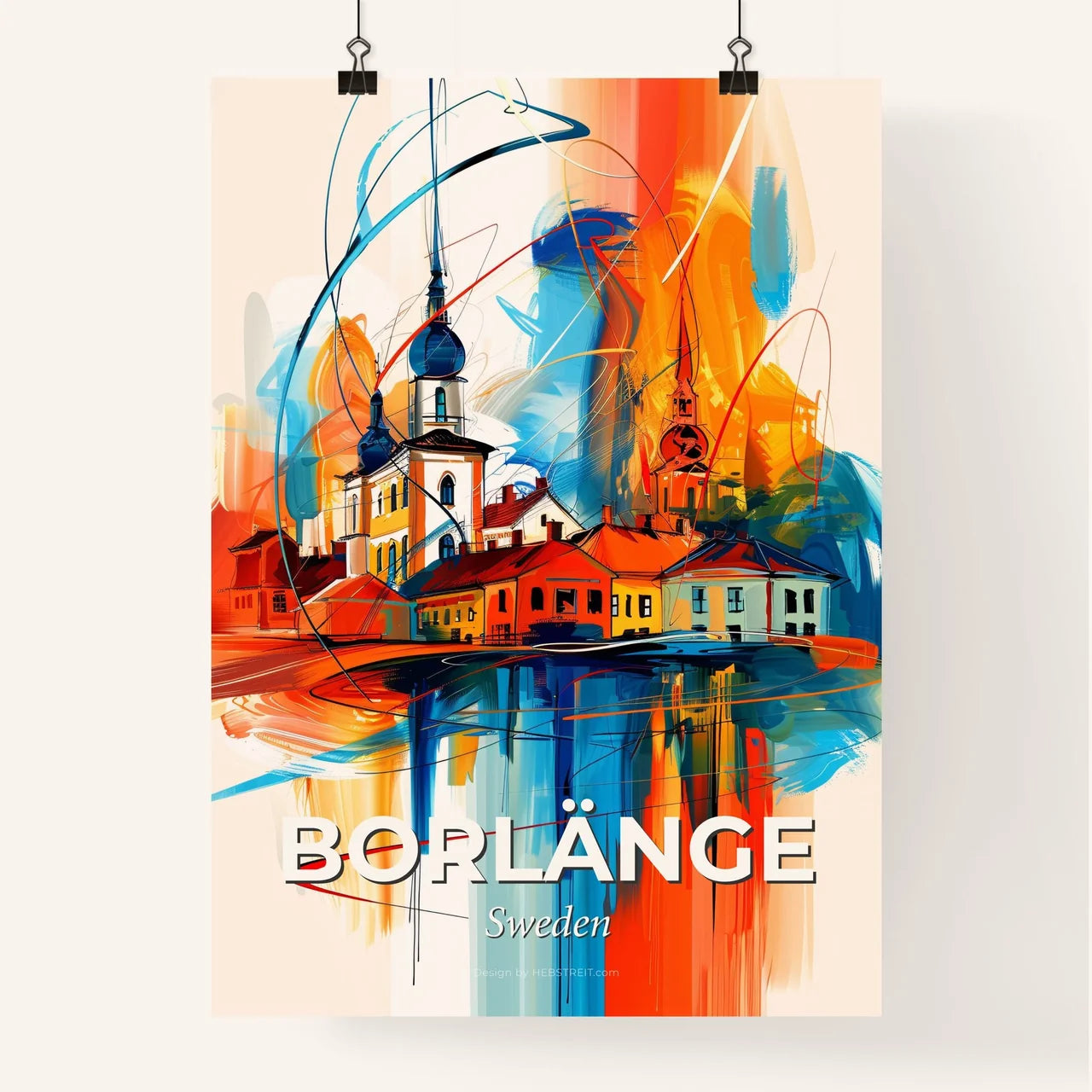 Vibrant Borlänge, Sweden Poster