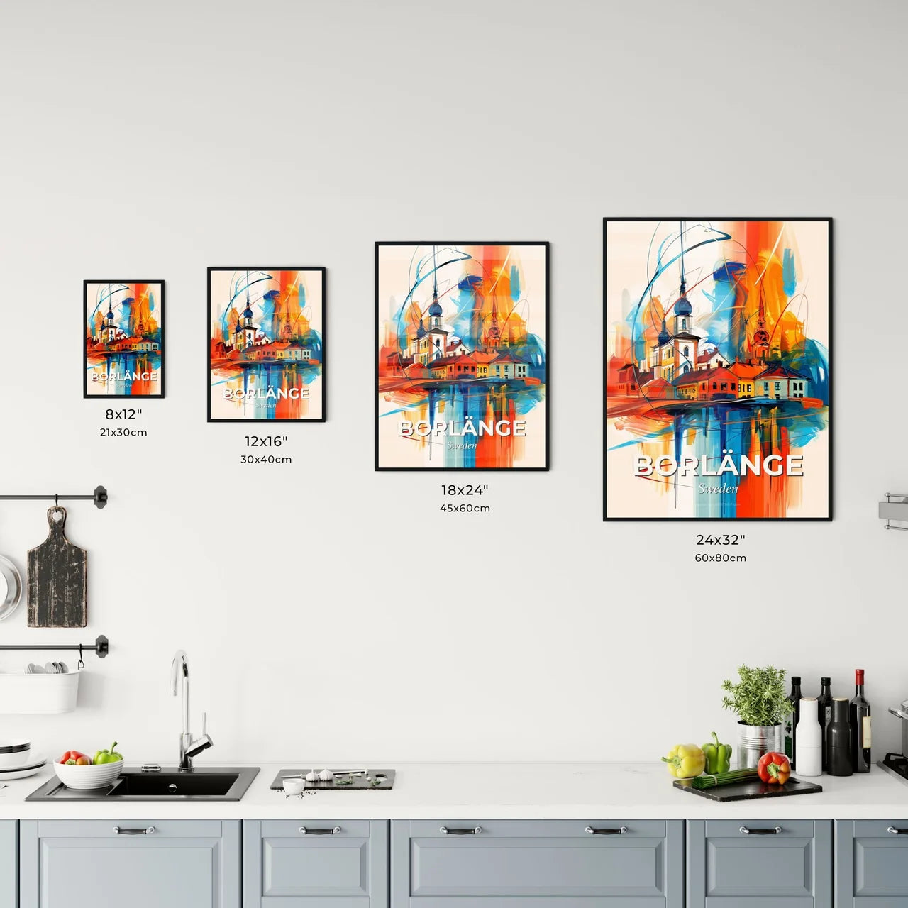 Vibrant Borlänge, Sweden Kitchen Art