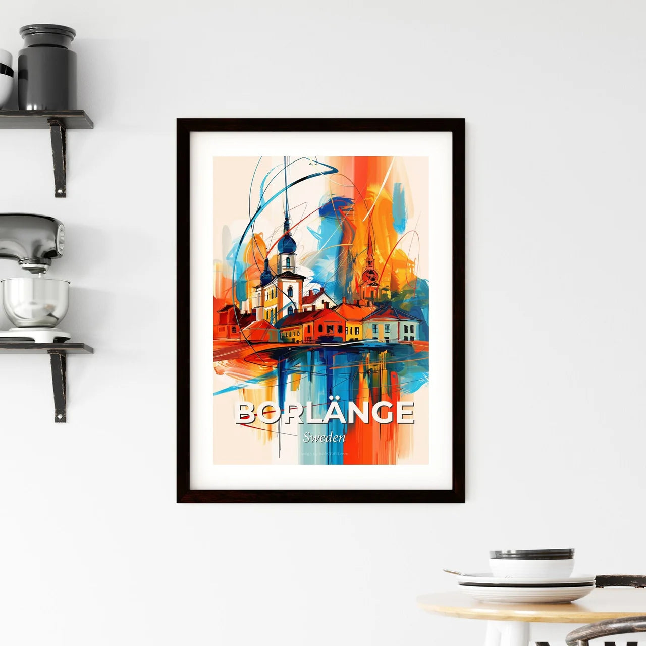 Vibrant Borlänge, Sweden Framed Print