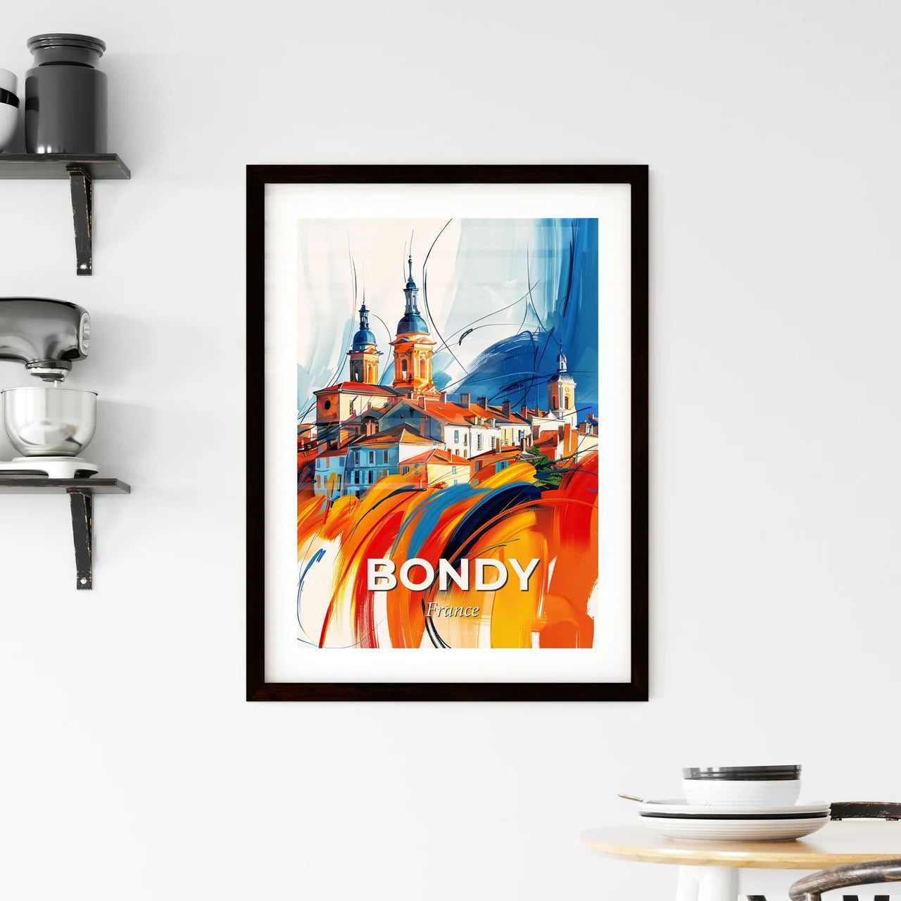 Vibrant Bondy, France Framed Print