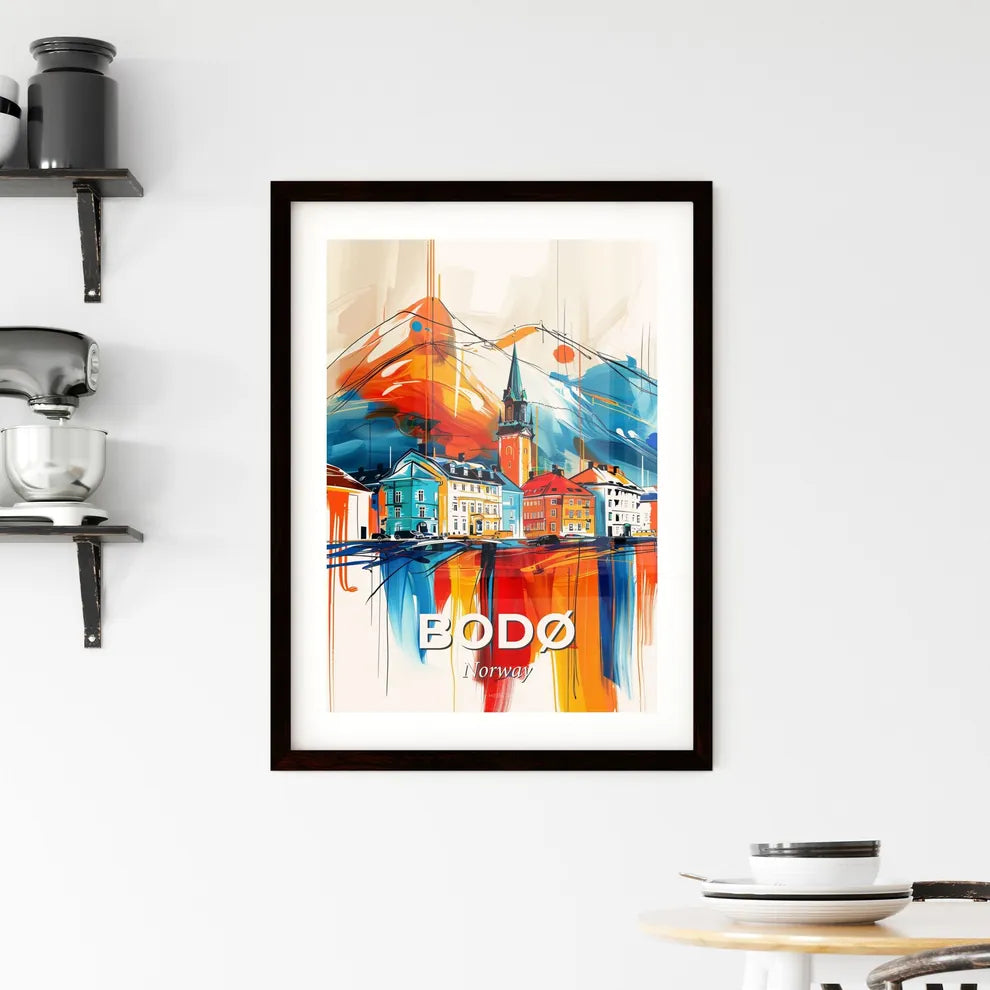 Vibrant Bodø, Norway Framed Print