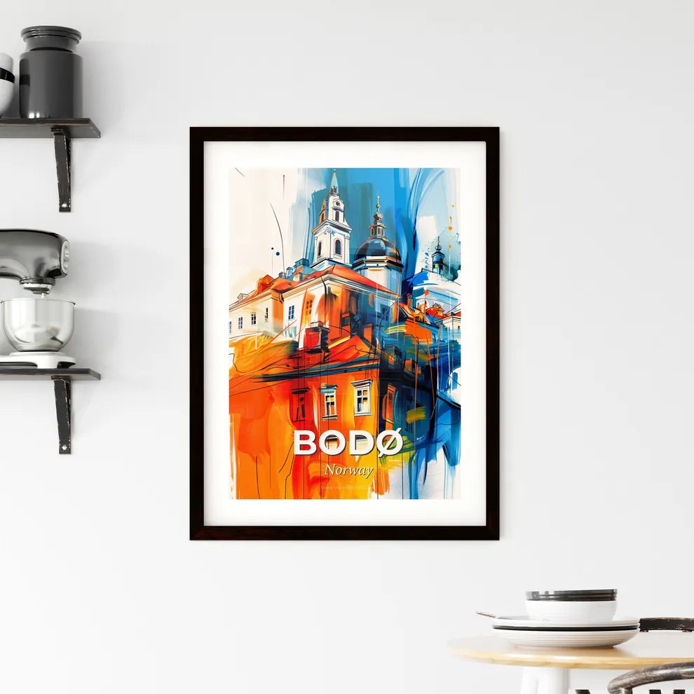 Vibrant Bodø, Norway Framed Print