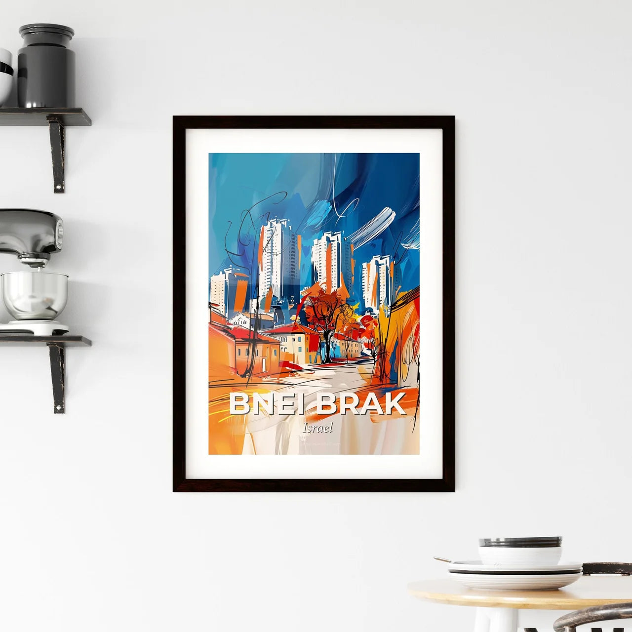 Vibrant Bnei Brak, Israel Framed Print