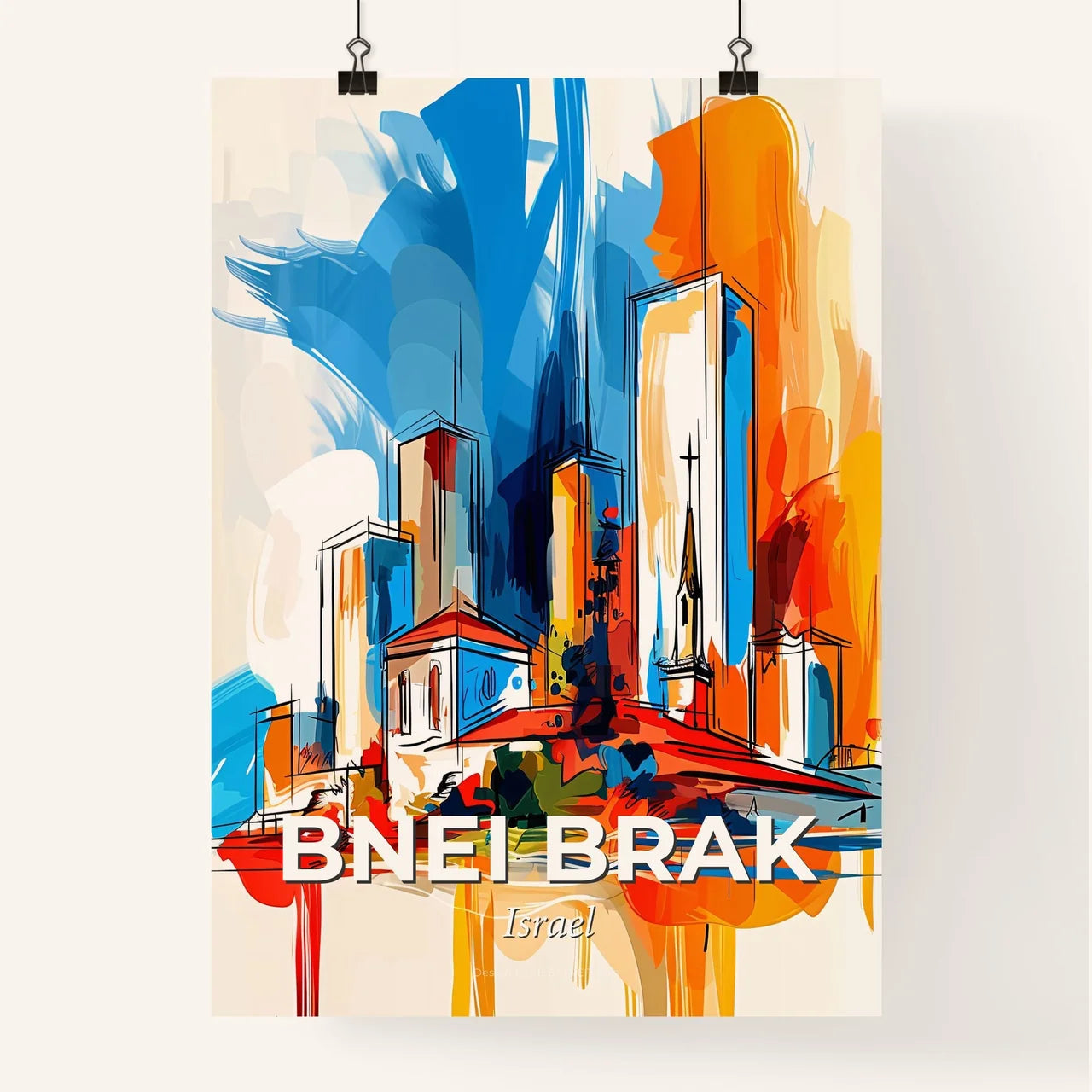 Vibrant Bnei Brak, Israel Poster