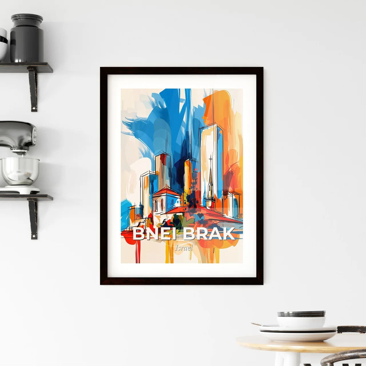 Vibrant Bnei Brak, Israel Framed Print