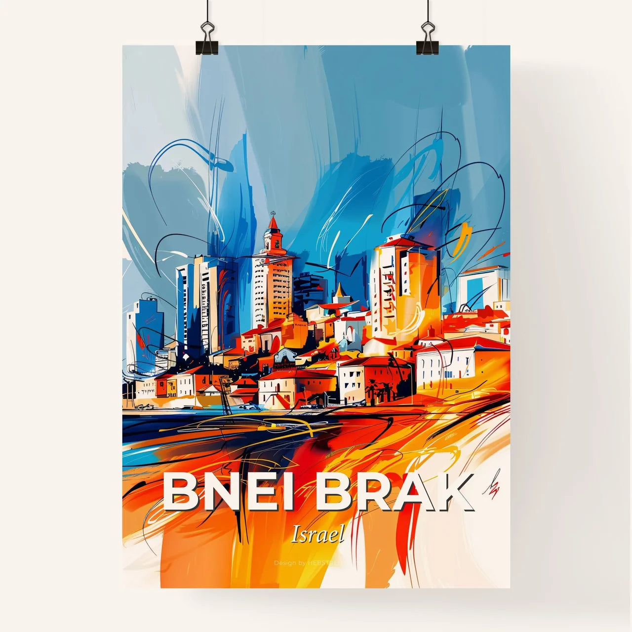 Vibrant Bnei Brak, Israel Poster