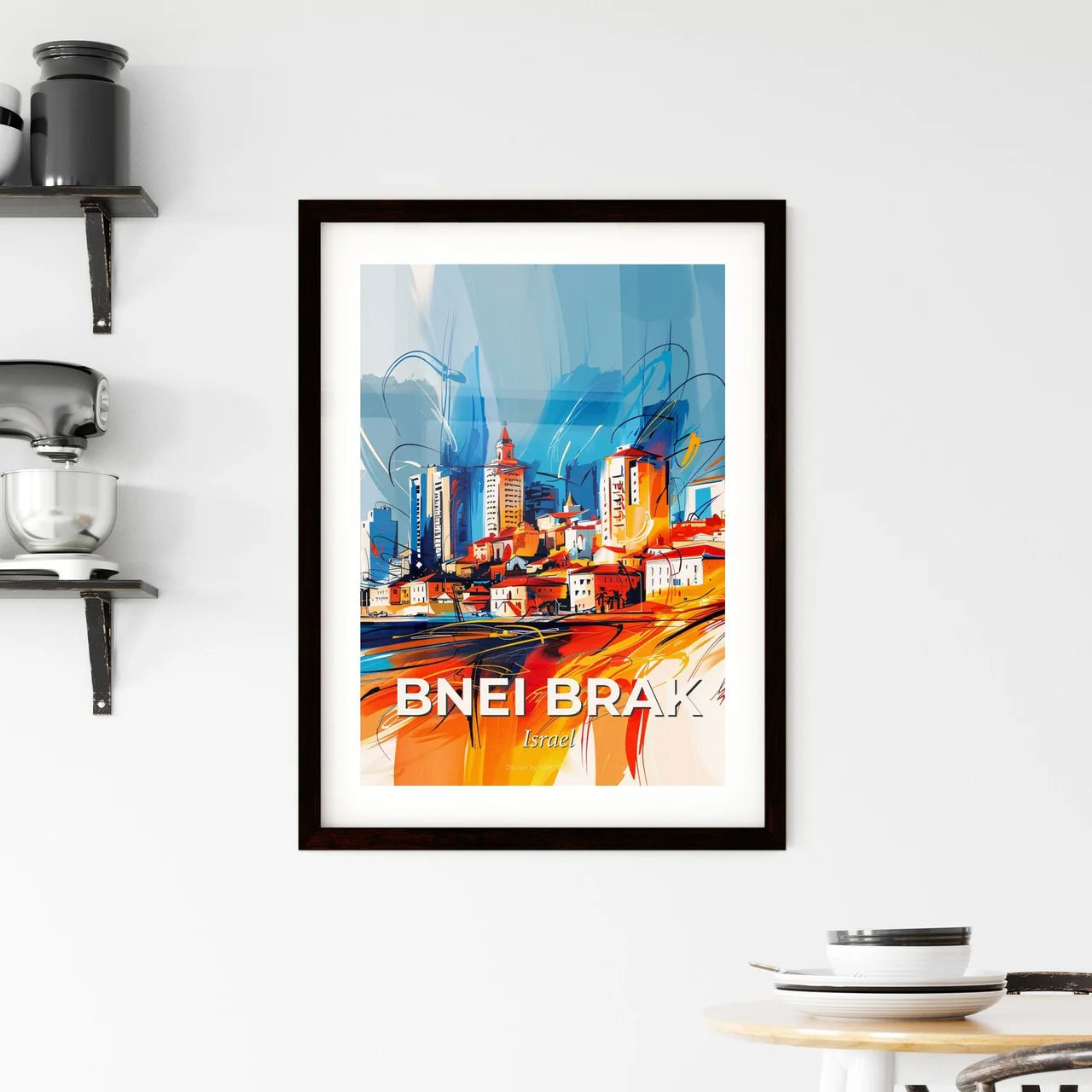 Vibrant Bnei Brak, Israel Framed Print