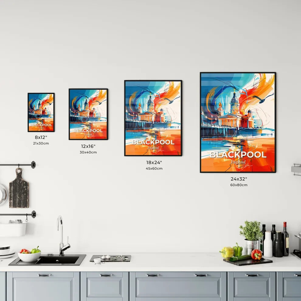 Vibrant Blackpool, England Kitchen Art