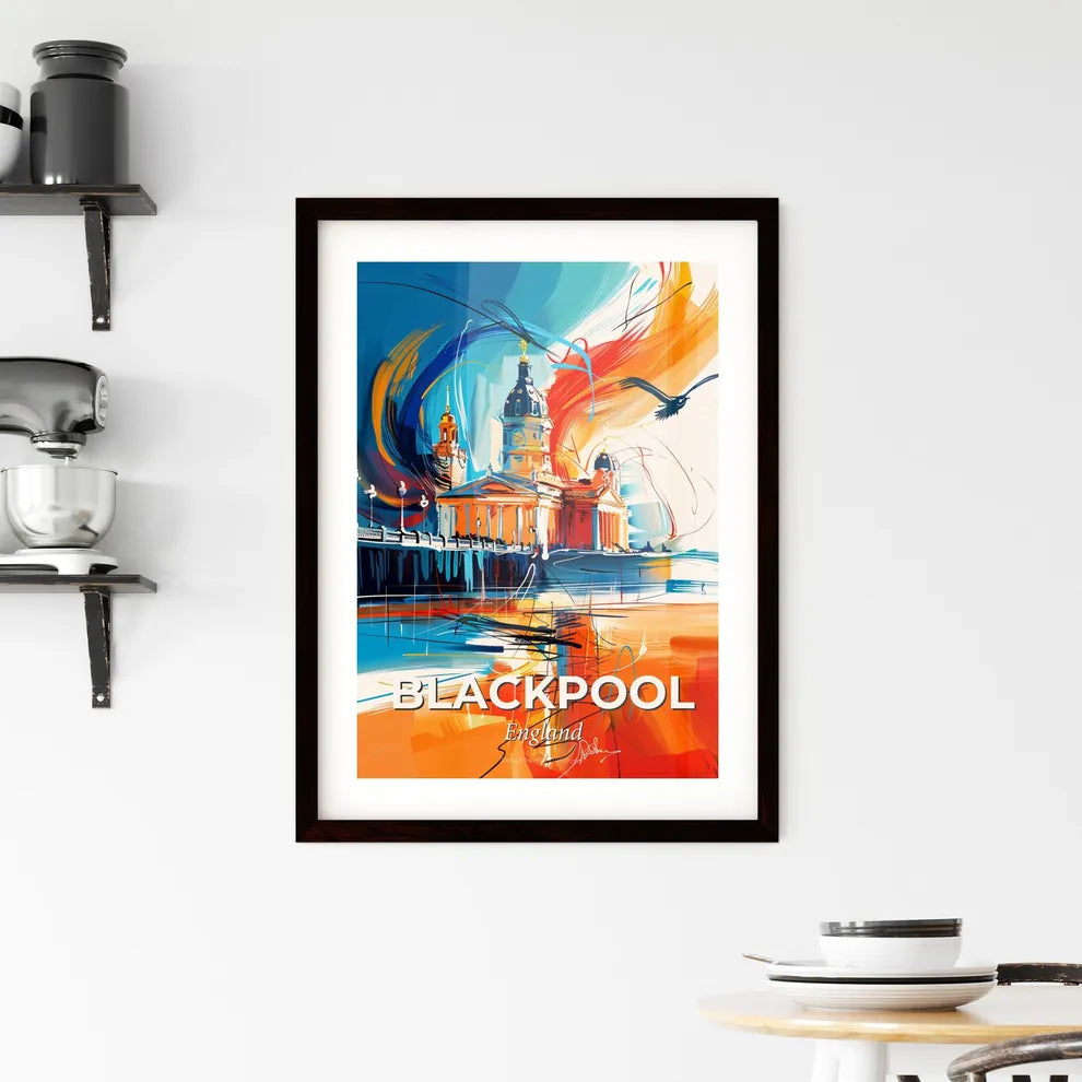 Vibrant Blackpool, England Framed Print