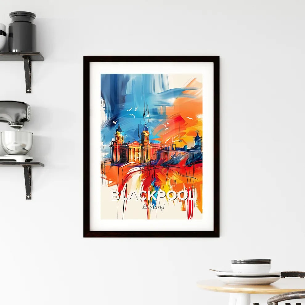 Vibrant Blackpool, England Framed Print