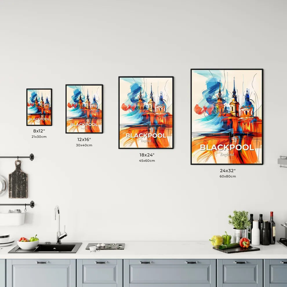 Vibrant Blackpool, England Kitchen Art