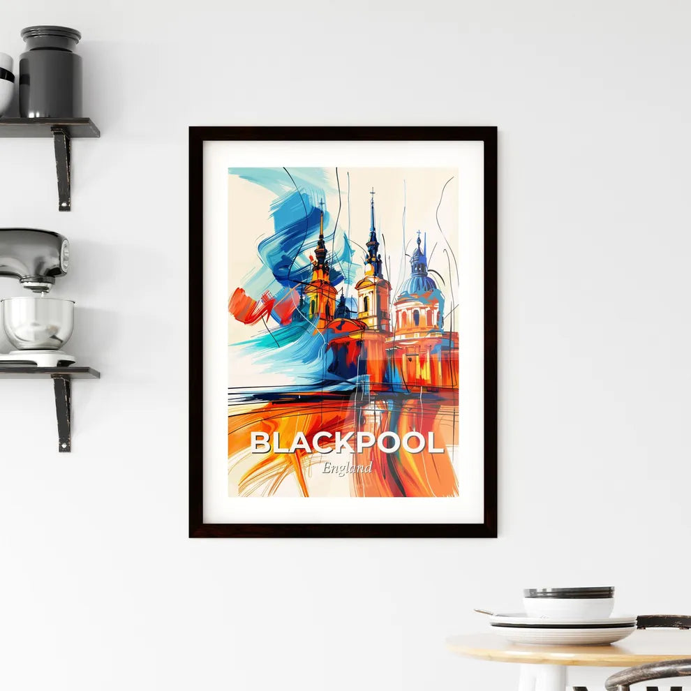 Vibrant Blackpool, England Framed Print