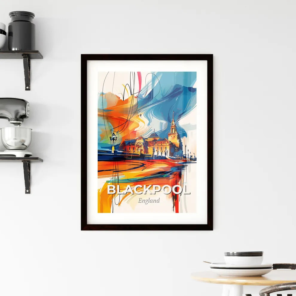 Vibrant Blackpool, England Framed Print