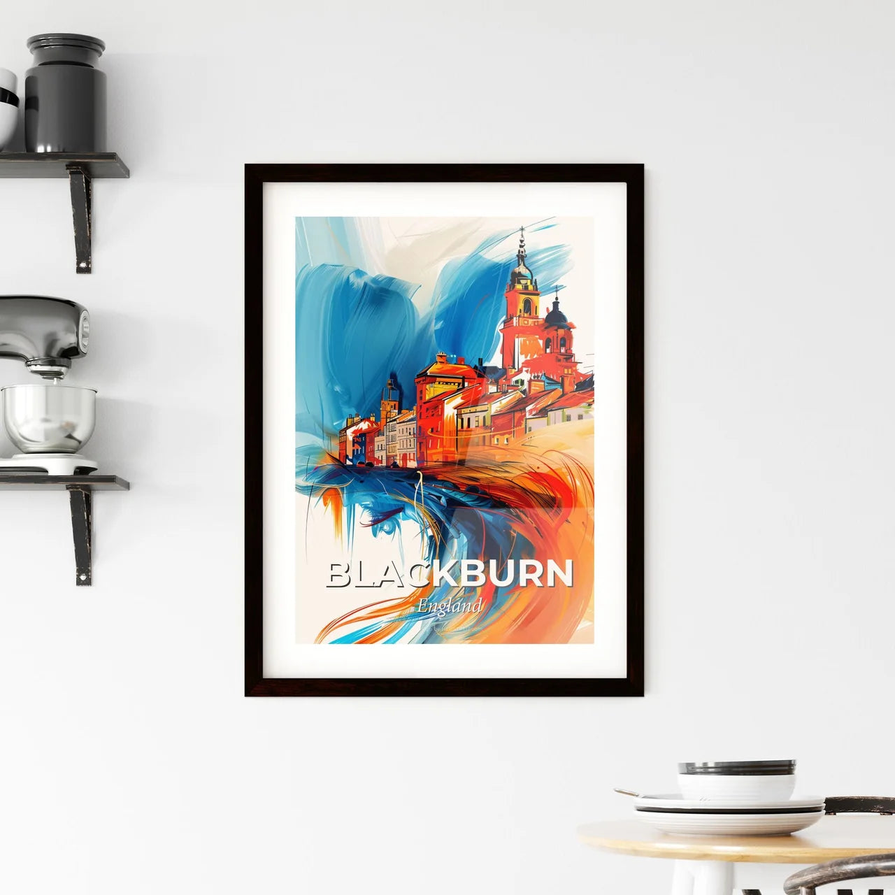 Vibrant Blackburn, England Framed Print