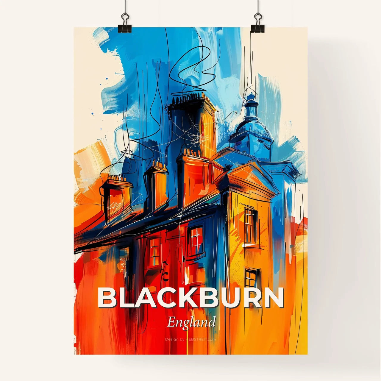 Vibrant Blackburn, England Poster