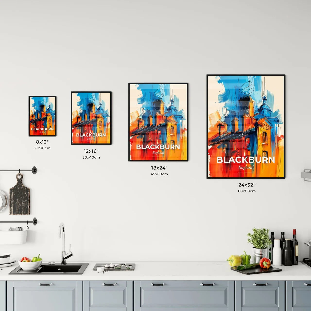 Vibrant Blackburn, England Kitchen Art
