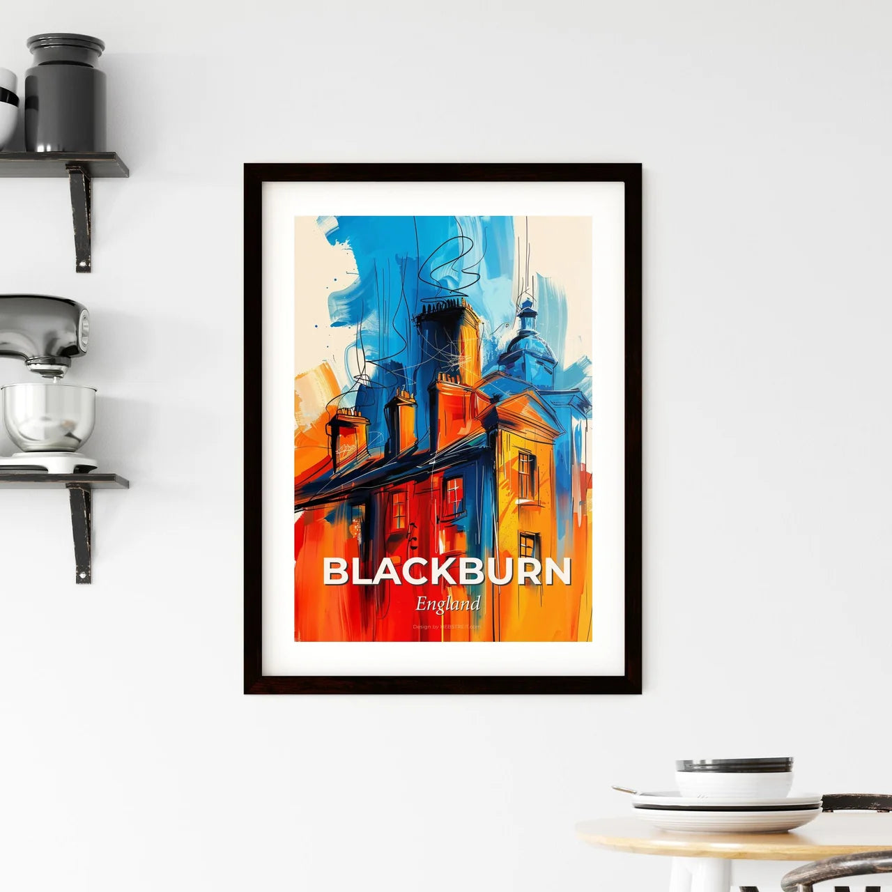 Vibrant Blackburn, England Framed Print