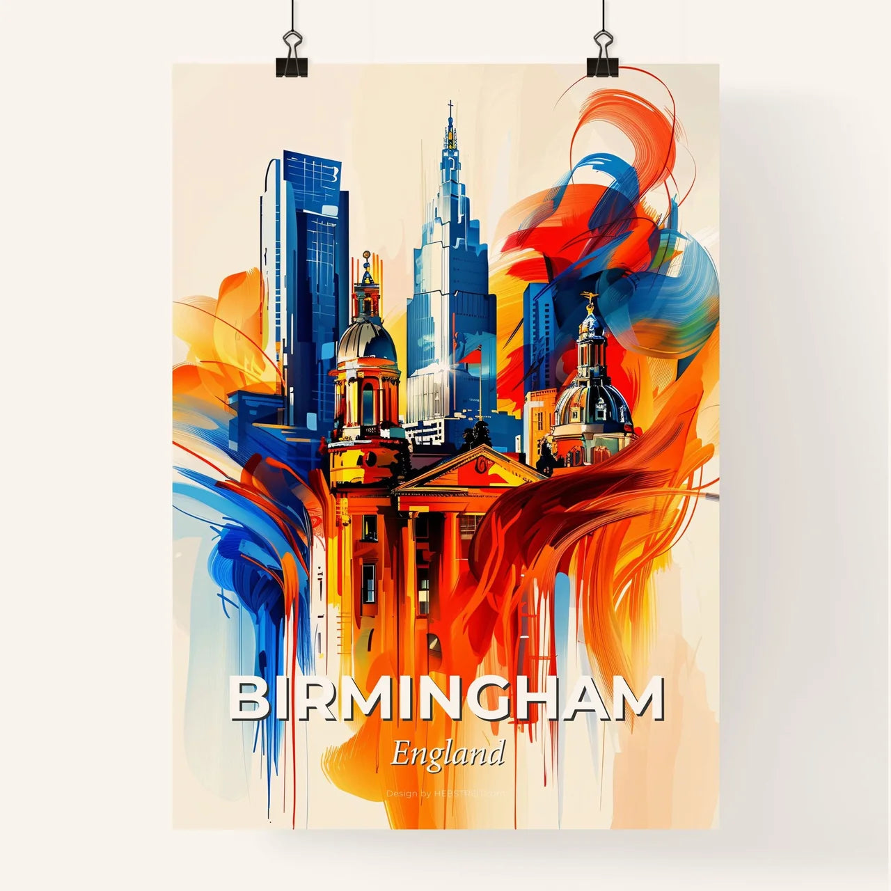 Vibrant Birmingham, England Poster