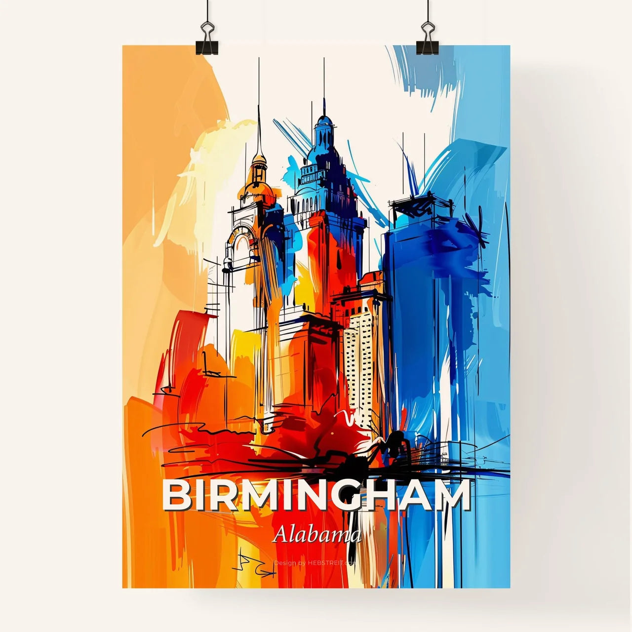 Vibrant Birmingham, Alabama Poster