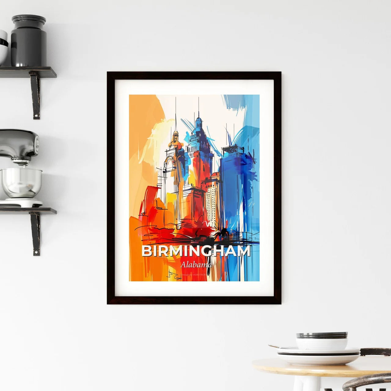 Vibrant Birmingham, Alabama Framed Print