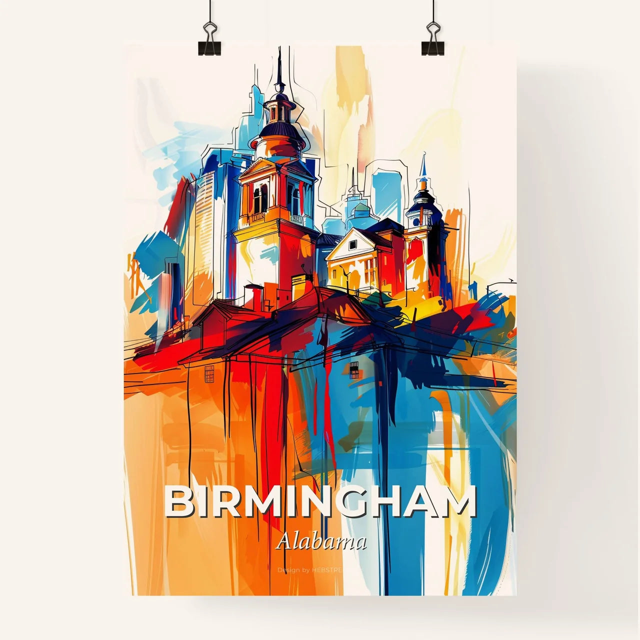 Vibrant Birmingham, Alabama Poster