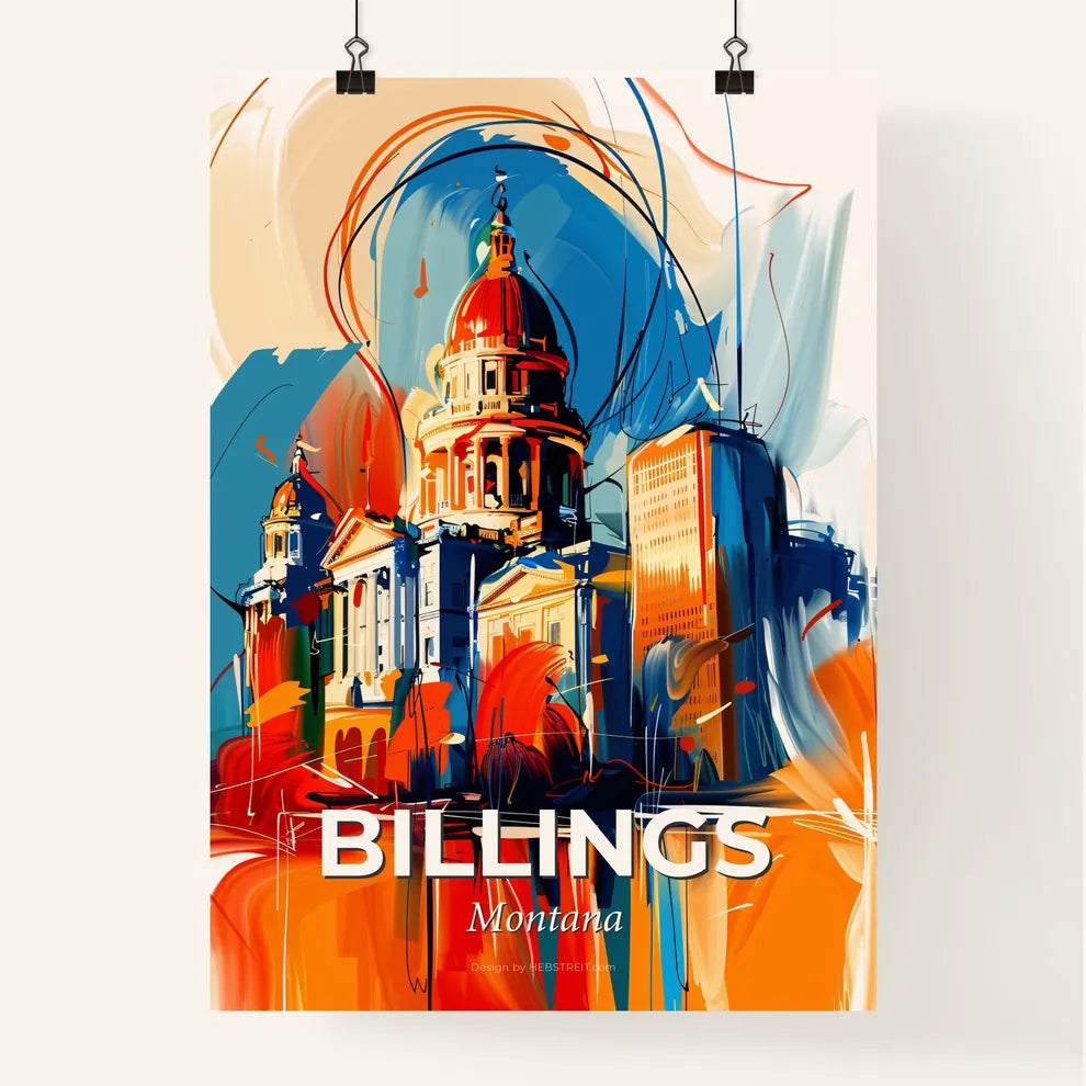 Vibrant Billings, Montana Poster