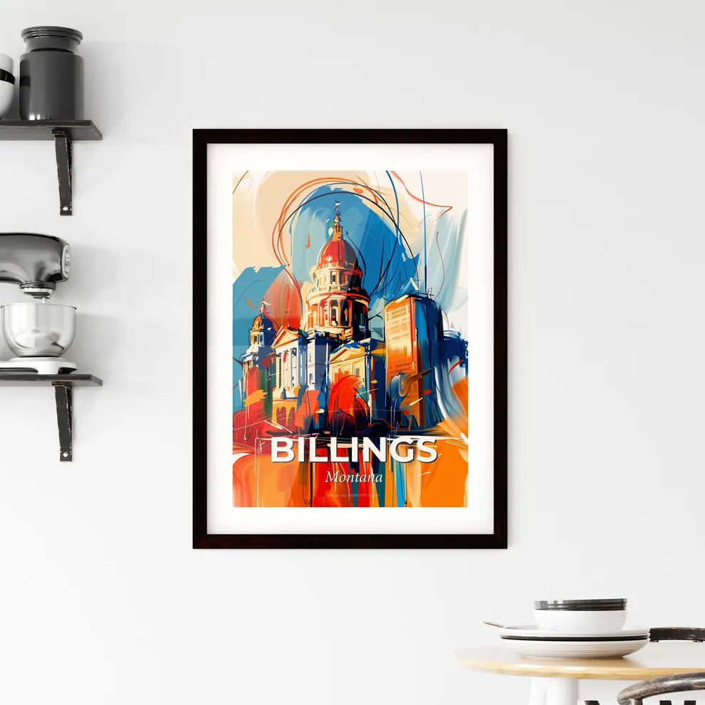 Vibrant Billings, Montana Framed Print