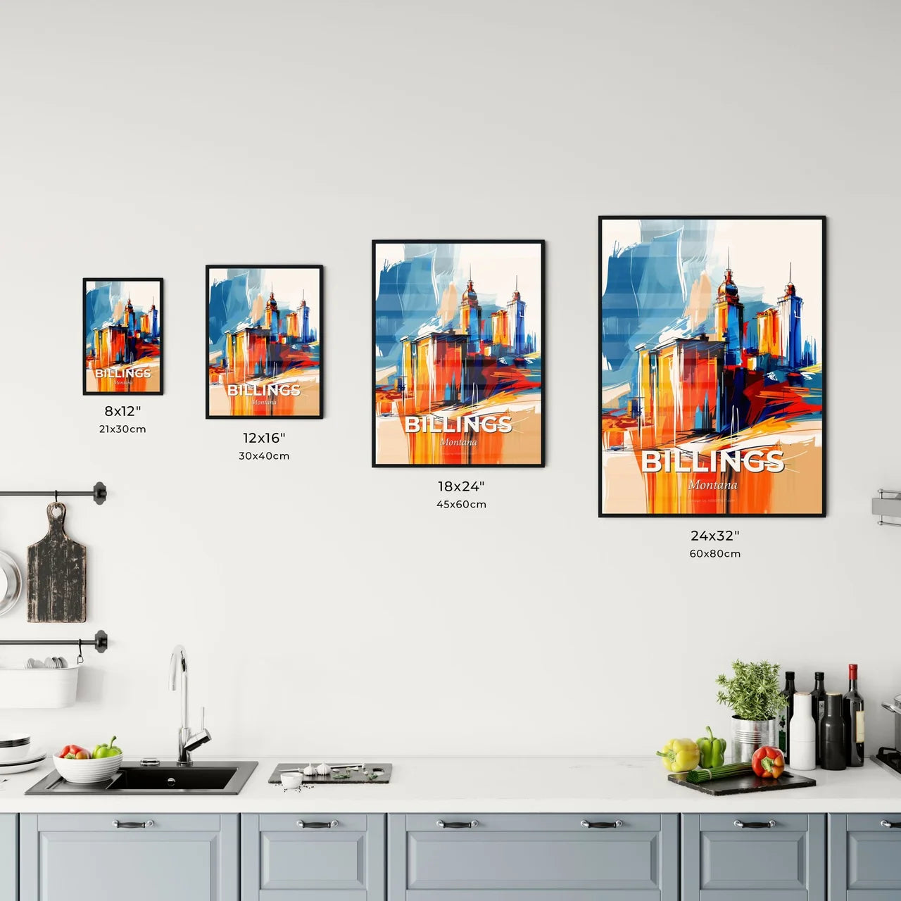 Vibrant Billings, Montana Kitchen Art