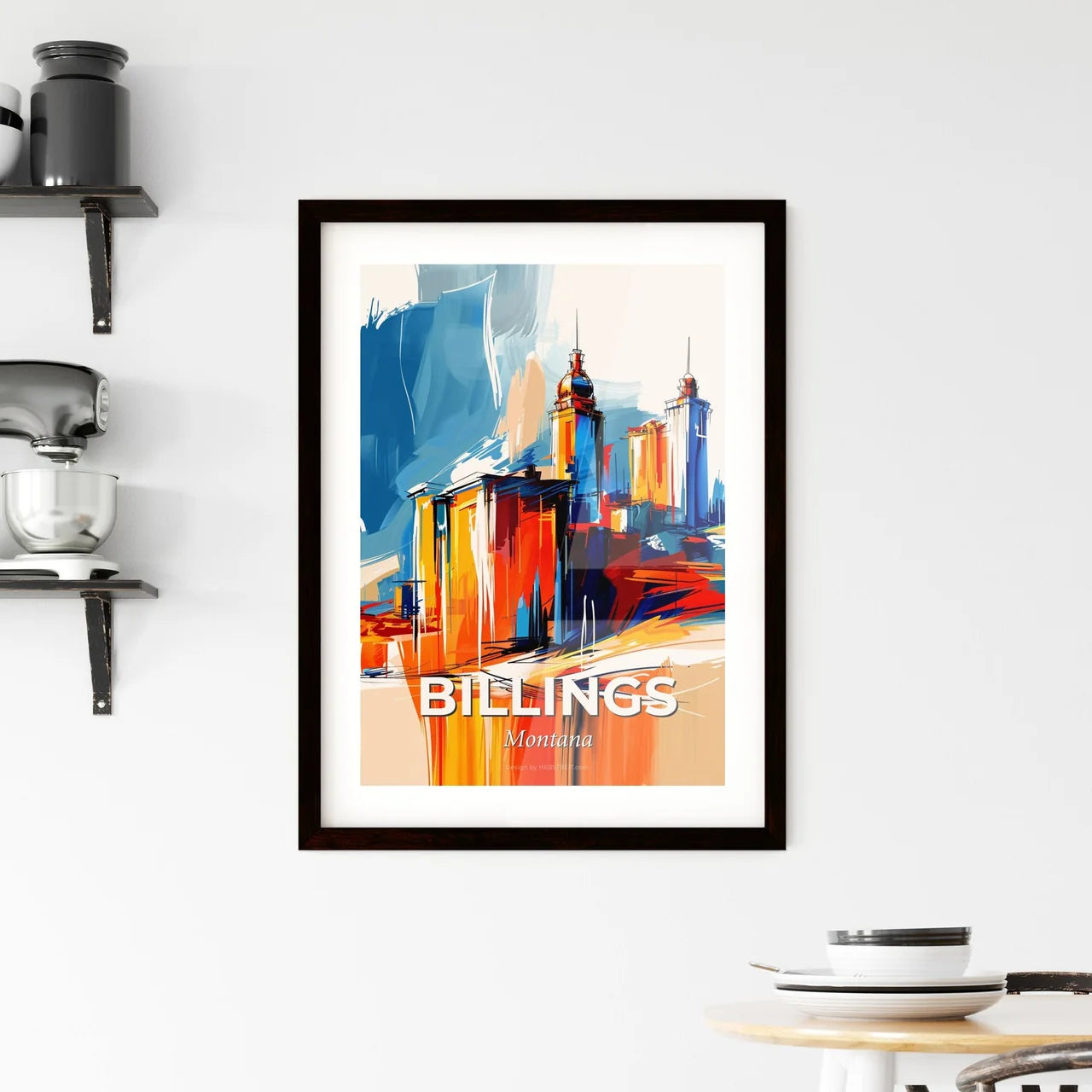 Vibrant Billings, Montana Framed Print